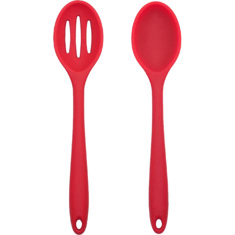 Ensemble Ustensiles Cuisine - Silicone Resistante 480f - Conception Hygienique Une Piece - Pour Casseroles Antiadhesives - Lot De 2 (1/5)