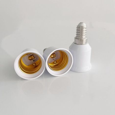 15 pièces adaptateur douille filetée e14 vers e27 rallonge allonge convertisseur tête de lampe douille accessoire universel culot de lampe pivotant