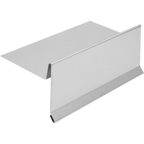 Ortblech ohne Wasserfalz aus Aluminium 200cm, 1 Stück Silber Ortgangblech für optimale Dachentwässerung, Dachrinnen Zubehör, Alublech