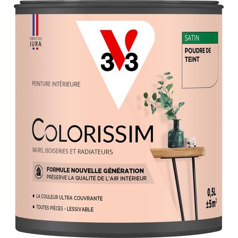 Peinture murale intérieure Colorissim® V33 Poudre de teinte Satin 0,5L
