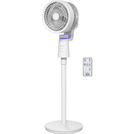 Ventilateur sur pied circulateur d'air 3 vitesses télécommande minuterie oscillation 70°+90°