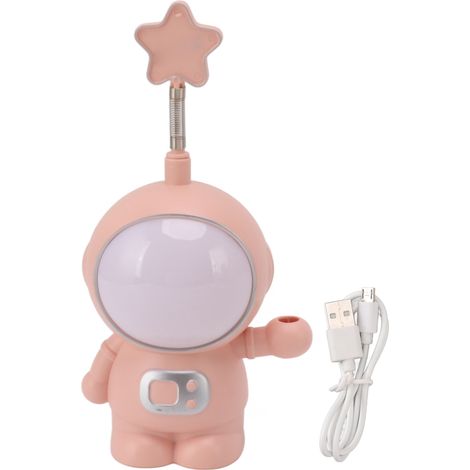 Ortviai Lampe de nuit astronaute LED rechargeable USB avec taille-crayon, 3 W, 5 V, rose (1/5)