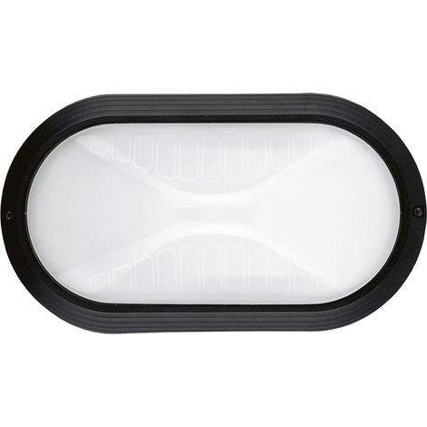 Aplique de pared PLAFF Oval grande E27 42 W IP65 Negro (1/2)