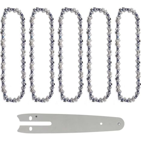 5 Pièces 6 Pouces Chaînes de Tronçonneuses Petite Guide Tronçonneuse pour Outillage Jardin (1/5)