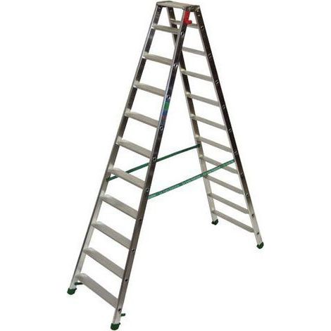 [JAMAIS UTILISE] Escabeau Echelle Double Accès FACAL 2x10 Marches en Aluminium - D-10