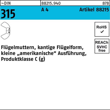 Flügelmutter R 88215 M 8A 4 25 Stück (1/2)