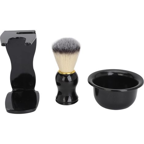 Kit soin barbe de poche : brosse à barbe avec étui et bol à savon, set coiffage et nettoyage pour homme. (1/5)