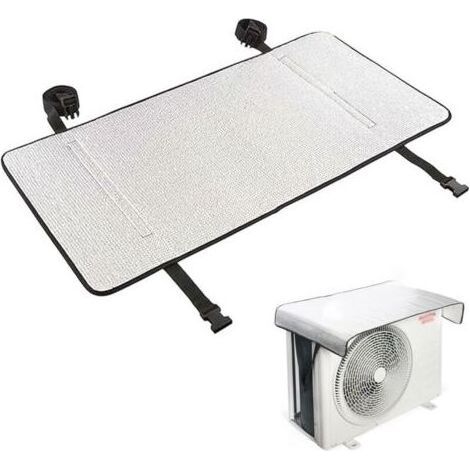 Climatiseur Exterieur pour Unités Murales,Housse de protection pour Climatiseur,Feuille D\'aluminium Réfléchissante,Protection Pluie Et Soleil,80x40cm (1/5)