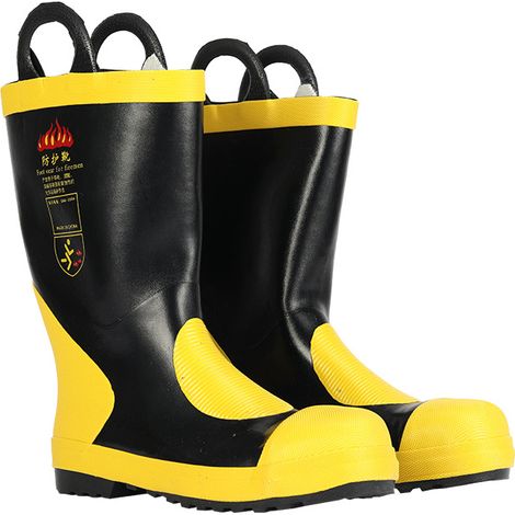 Bottes de secours haute température, caoutchouc isolant antidérapant, protection incendie, pointure 41