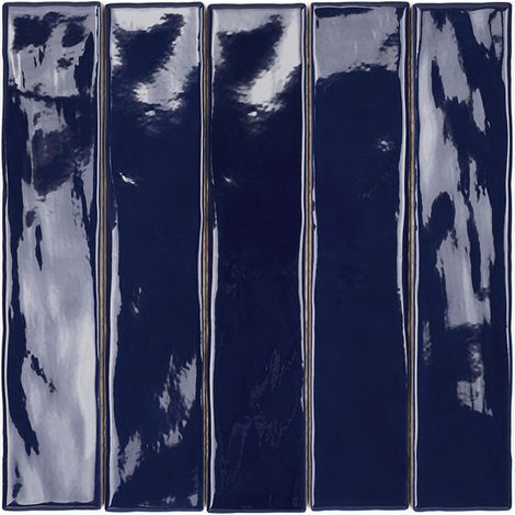 Carrelage Mur Ceramic Connection Blue Brillante 5x25 cm