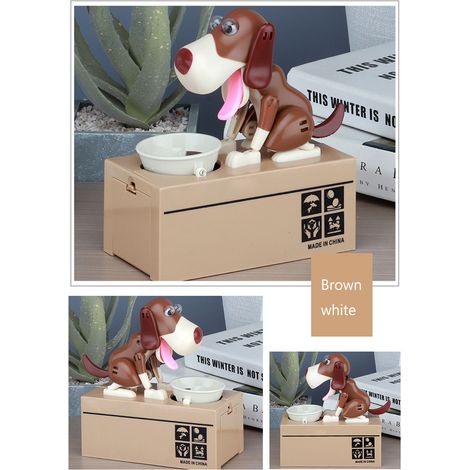 Coffret Tirelire Chien Chat Mignon Animaux Intelligents Épargne (1/5)