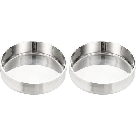 Emboutstuyau45 mmdiamètre extérieur, 2 emboutstuyau plats en acier inoxydable 304 Embouttuyau poli Capuchon rond pour les industriesla plomberie HVAC Tuyauterie métallique - 76 mm (1/5)