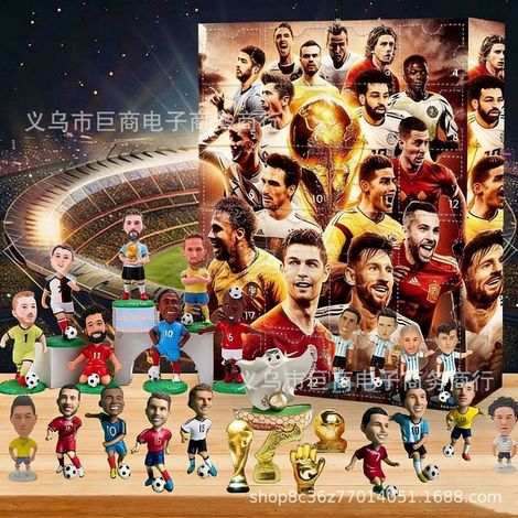 Calendrier de Compte à Rebours Halloween et Noël, Thème Coupe du Monde, Boîte Surprise, Pendentif Acrylique
