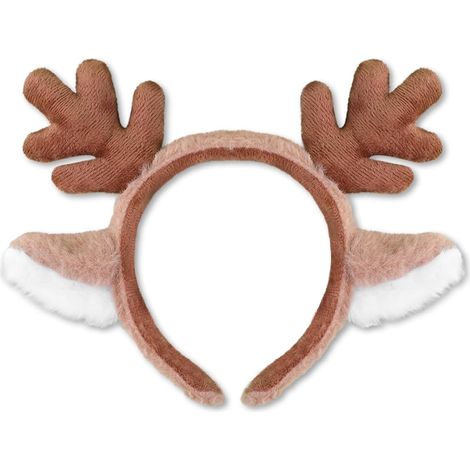 Serre-Tête Bois de Cerf, Serre-Tête en Bois de Renne Serre-Tête en Oreilles de Bois de Cerf Costume en Bois de Cerf Bandeau de Noël pour Cosplay Noël Fête d'Halloween (1/5)