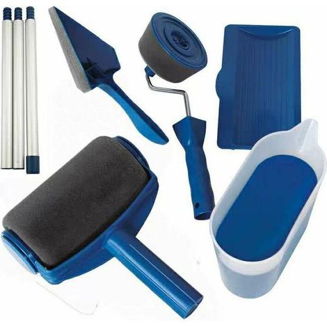Rouleau à peinture sans couture Paint Roller Set pour la peinture de murs, portes, planchers, plafonds, Toit ou autre grande surface, pas de préparation, pas de désordre (1/5)