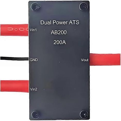 Commutateur de transfert automatique à décharge parallèle double ATS 100 A/200 A pour camping-car, bateau, drone et systèmes hors réseau (12 V, 24 V, 36 V). (1/5)
