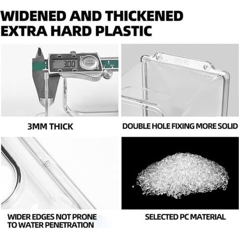 Housse de protection contre la pluie et les intempéries pour sonnette de porte en plastique PC, transparente et étanche