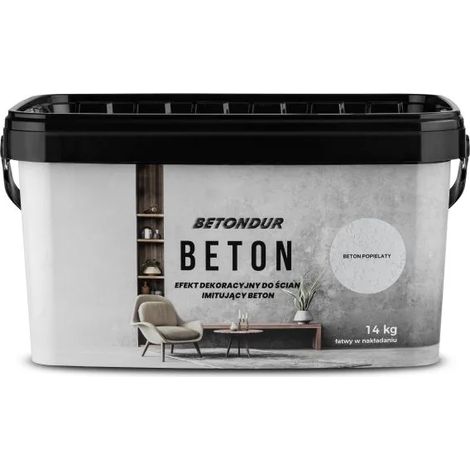 Betondur BETON effetto decorativo per pareti imitante il cemento - Grigio - 14 kg (1/4)