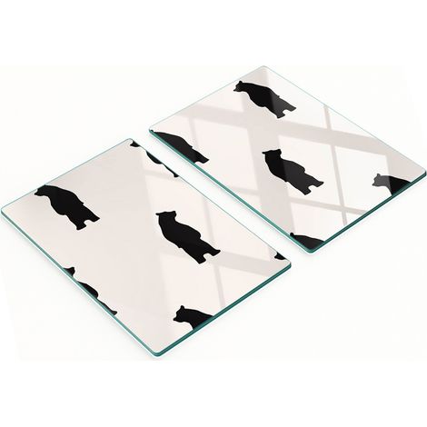 Tablas de vidrio decorativas multifuncionales para cocina con diseño de osos, 2x40x52 cm. (1/5)