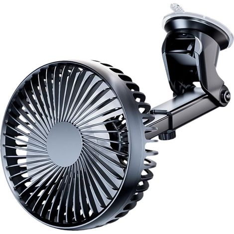 Ventilateur portable pour voiture – Ventouse puissante réglable (1/5)