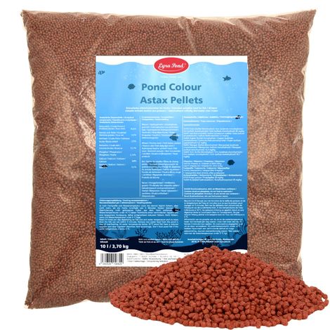 10 Liter (3,7 kg) Lyra Pond® Pond Colour Astax Koi Pellets Fischfutter Teichfutter (1/5)