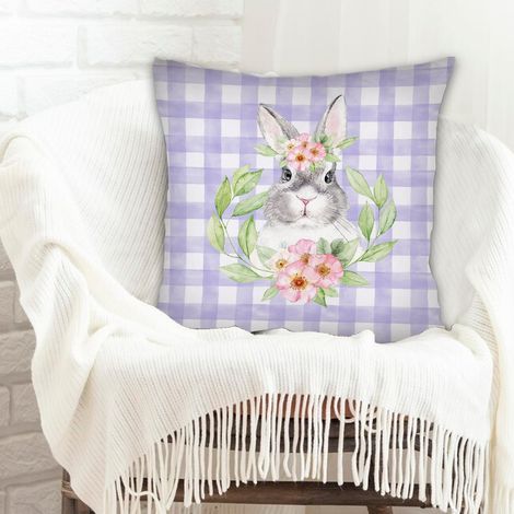 Housse de coussin carréedoux et respirant pour canapé ou lit décoration de la saint-valentin
