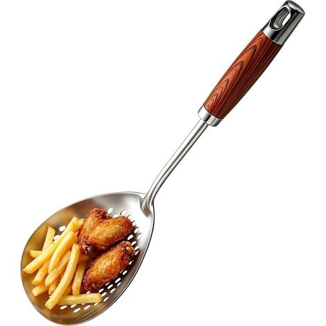 écumoire de Cuisine Outil Polyvalent à Huile Manche en Bois (1/5)