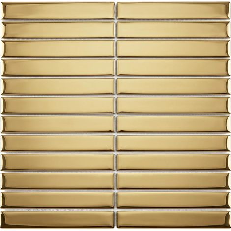 Mosaik-Dekorative Gold-Wandfliese, selbstklebend, 30x30cm Pfosten (1/4)