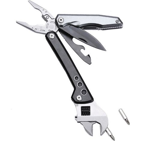 Navaja plegable, multiherramienta 10 en 1, navaja plegable para camping, navaja de explorador, abridor de botellas, destornillador, para acampar/senderismo al aire libre. (1/5)