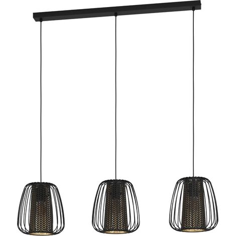 Lampe suspendue Curasao Noir, Or L: 99.5 B: 23.5 H: 110cm Dimmable (1/3)