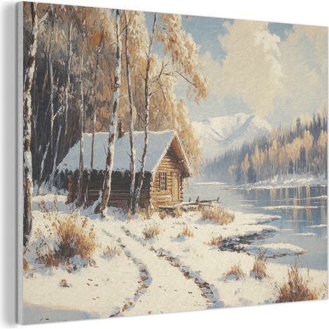 CUADRO ACÚSTICO Invierno - Nieve - Hogar - Naturaleza Adornos Pared 80x60 (1/5)
