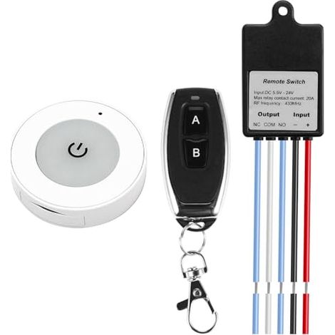 Vegena Interrupteur Sans Fil 12V avec Télécommande, 433MHz, Relais DC 5V-30V, 30-50m, Contrôleur de Petite Taille pour Plafonniers et Lampes Électroménagers (1/5)