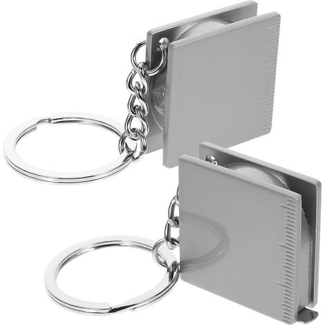 2 Pièces Ruban à Mesurer Métal Portable avec Porte-clés, Mini Ruban à Mesurer Précis 1 Mètre, Échelle Claire, Compact et Pratique Maison Adultes (1/5)