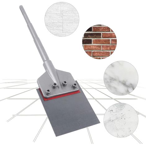 Sds Max Ciseau à spatule pour colle Tapis Ciseau Grattoir à sol en acier pour carrelage Enlèvement de sol Ciseau à spatule Ciseau large Ciseau à spatule Céramique Carreaux muraux Grattoir (1/5)