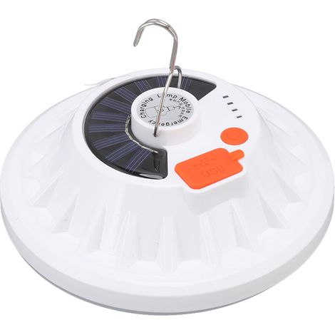 Lampe de camping solaire de secours IP65 étanche, 60 LED, rechargeable par USB, idéale pour le camping en plein air. (1/5)