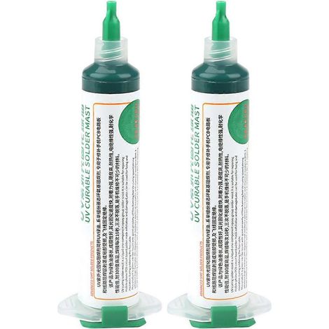 2 Stück UV-härtende Lötstoppmaske, BGA-Leiterplatten-Lötstoppfarbe, Grün