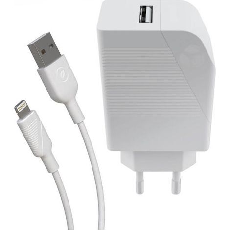 Cargador de Pared + Cable USB A a USB-C Muvit for Change SN-TC170DS1E150A + DC-006 Blanco 12 W (1/4)