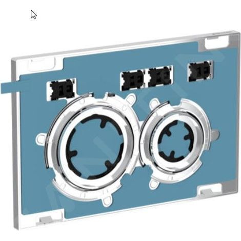 Geberit – Plaque de commande WC Sigma21 – Commande frontale – Zinc – Dimensions 246x164x10 mm – Pour 2 volumes de chasse d’eau