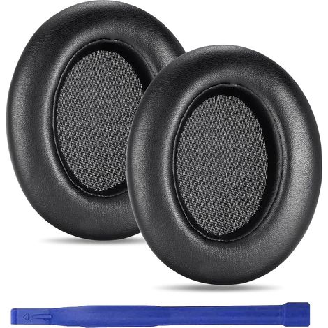 WH-XB910N Coussinets d'oreille de Rechange pour Casque sans Fil Sony WH-XB910N, Cuir protéiné et Mousse à Haute densité Isolante (Noir) (1/5)