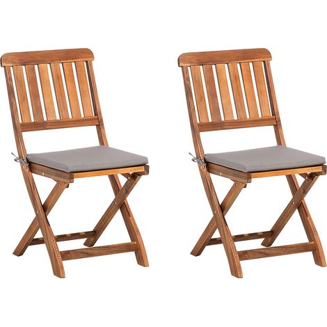Sedia da giardino in legno di acacia 140x75cm 2pz Cento