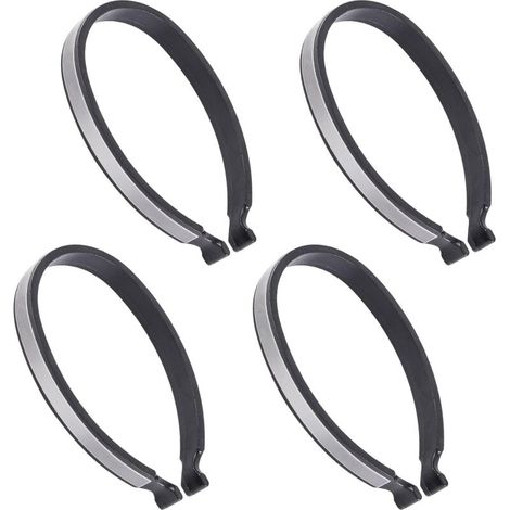 Reflective Bike Clips, 4 x Gray Adjustable Trousers Leg Clips, Reflective Night Bike Clips, Safety and Comfort Expandable, for Jogging, Hiking (1/5)