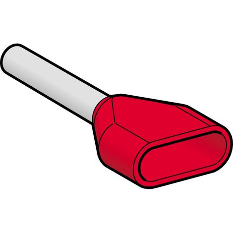 embout de cablage - double - 1 mm2 - rouge - schneider electric az5de010