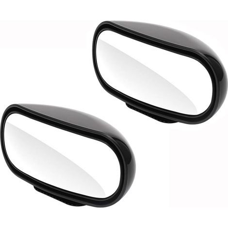 Lot de 2 rétroviseurs de type store vénitien, universels pour voitures et camions, rétroviseurs grand angle convexes rectangulaires réglables, rétroviseurs auxiliaires d'angle mort (1/4)