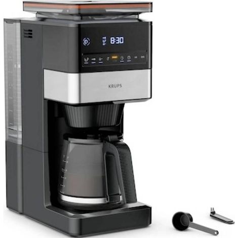 [GEBRAUCHT] B-Ware Krups KM8428 Filterkaffeemaschine Kaffeemaschine Grind Aroma XL Schwarz Silber (1/2)