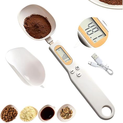 Cuillère doseuse numérique, modèle 2025, pour peser les aliments, le café en poudre, le thé, les épices, les produits de pâtisserie et les ingrédients de cuisine.-AquaForge (1/5)