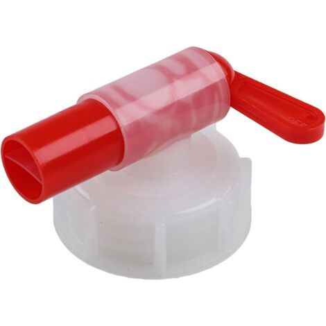 DN51 51mm Plastic Tank Cap with Red and White Design for 5L Water Tanks, 5L Water Tanks for PP Material, Threaded Seal, Horticultural Nutrient Solutions (1/5)