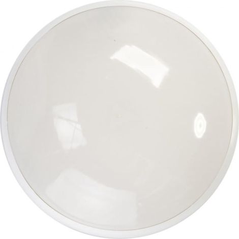 Plafonnier Camea 1x75W E27 230V avec détecteur RCR IK10 IP44 Milky class 202452