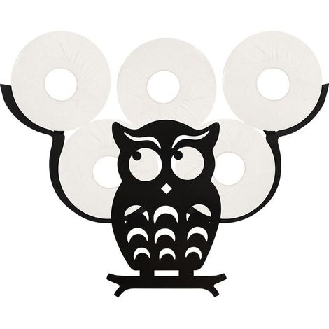 Toilet Paper Holder, Replacement Toilet Roll Holder, Wall Mount for 7 Rolls, Wall Decor (Owl Pattern) MUMU