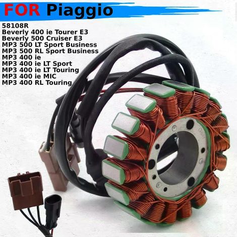 Bobine de stator de générateur pour moto Piaggio Beverly 400 ie Tourer 500 Cruiser E3 MP3 ie LT Sport RL Touring MIC 58108R (1/5)