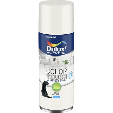 Peinture Aérosol Color Touch - Mat Blanc 400 ml - Dulux Valentine